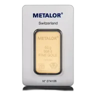 Metalor 50g Stamped Gold Bar