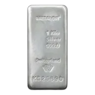 Metalor 1Kg Cast Silver Bar