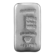 Metalor Cast 250g Silver Bar