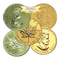 1 oz Canadian Maple Leaf Gold Coin .999 or .9999 Random Year (Abrasions/Marks)