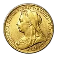 1893-1901 Australia Gold Sovereign Victoria Veil Head Avg Circ