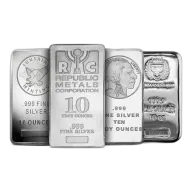 10 Oz Silver Bar - Secondary Market
