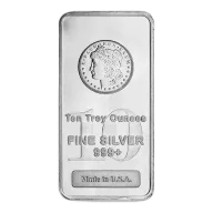 10 oz Morgan Silver Bar