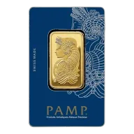 1 oz PAMP Suisse Gold Bar Fortuna (New w/assay)
