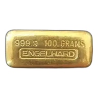 100 gram Engelhard Poured Gold Bar | Vintage