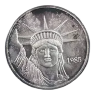 1985 1 oz Silver Round - Johnson Matthey Vintage (Liberty Trade, MTB)
