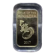 2017 1 oz Scottsdale Lunar Year of the Rooster Gold Bar