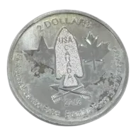 2013 3/4 oz Canadian First Special Service Force Silver Coin (Milk-spots/minor toning)