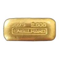 2 oz Engelhard Poured Gold Bar | Vintage