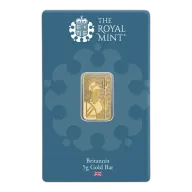 5 Gram Royal Mint Britannia Minted Gold Bar