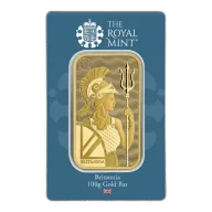 100 Gram Royal Mint Britannia Minted Gold Bar