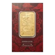 1 oz Good Luck Yellow Dragon Gold Bar