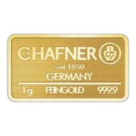 1 Gram C.Hafner Minted Gold Bar