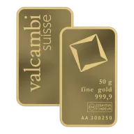 50 Gram Valcambi Minted Gold Bar