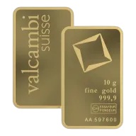 10 Gram Valcambi Minted Gold Bar