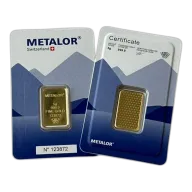 5 Gram Metalor Minted Gold Bar