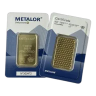 1 Ounce Metalor Minted Gold Bar