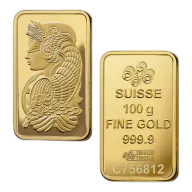 100 Gram PAMP Lady Fortuna Gold Bar