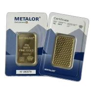 20 Gram Metalor Minted Gold Bar