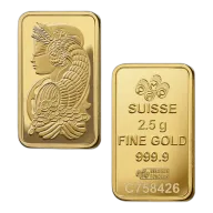 2.5 Gram PAMP Lady Fortuna Gold Bar
