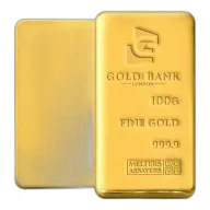 100g Gold Bank Gold Cast Bar (Best Value)