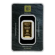 1/4oz Gold Bar - Baird & Co Minted Certicard