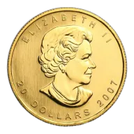 Gold 1/2 oz Canada Maple Leaf (BU) - Random Year Our Choice