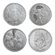 Aztec Gods Series - 4 oz .999 Fine Silver Round Collection