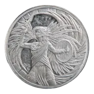 Silver 1 oz Aztec Eagle Warrior Round