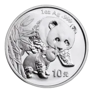China Mint | 10 Yuan - 1 oz .999 Fine Silver Panda | Secondary Market - Random Year (2015-Earlier, our choice)
