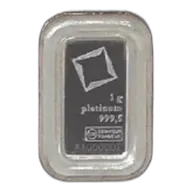 1 gram Platinum Bar Valcambi