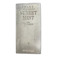 100 oz Silver Bar Wall Street