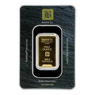 1/2oz Gold Bar - Baird & Co Minted Certicard