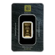 1/10oz Gold Bar - Baird & Co Minted Certicard