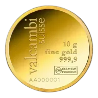 Misc Minted Gold Round, 10 gram