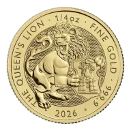 1/4 oz Tudor Beast The Queen's Lion Gold Coin 2026