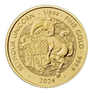 1/4 Oz Royal Tudor Beasts The Seymour Unicorn Gold Bullion Coin 2024