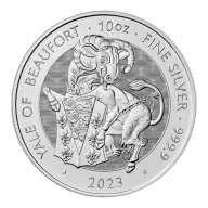 10 Oz Tudor Beasts - The Yale of Beaufort Silver BU Coin 2023