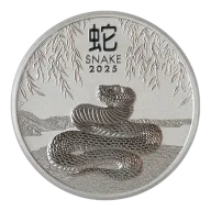1 Oz Australian Lunar Series "Year of the Snake" Silver Coin (2025)