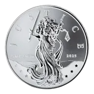 1oz Silver Coin - 2025 Niue Lady Justice