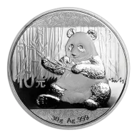 30 gram China Panda .999% Fine Silver Coin 2017 (In Capsule)