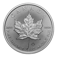 1 Oz Canadian Maple Leaf .9999% Fine Silver Coin 2026