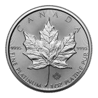 1 Oz Canada Maple Leaf .9995 Platinum Coin BU 2024