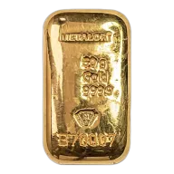50 Gram Metalor Gold Cast Bar