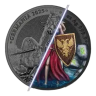 2025 1 oz Germania - Black Silver BU WMF Edition Coin