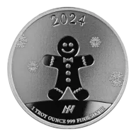 2024 1 OZ 999 SILVER ROUND CHRISTMAS ASAHI MINT