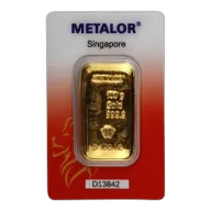 100g Gold Cast Bar In Certicard | Metalor Singapore