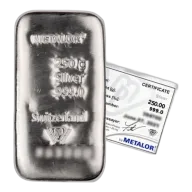 250g Silver Cast Bar | Metalor