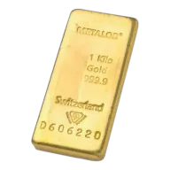 1 Kilogram Gold Cast Bar Metalor