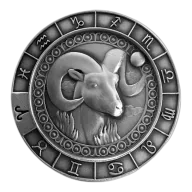 Buy 1 oz Silver Zodiac Aries Round